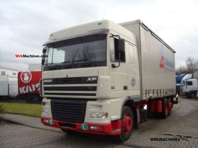 2003 DAF XF 95 95.380 Truck over 7.5t Stake body and tarpaulin photo