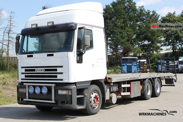 1998 IVECO EuroStar 240 E 42 Truck over 7.5t Stake body and tarpaulin photo