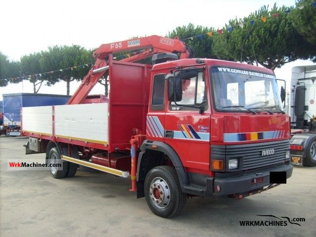 1989 IVECO M 115-17 Truck over 7.5t Truck-mounted crane photo