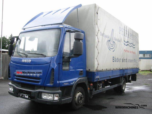2007 IVECO EuroCargo 75 E 14 Van or truck up to 7.5t Stake body and tarpaulin photo