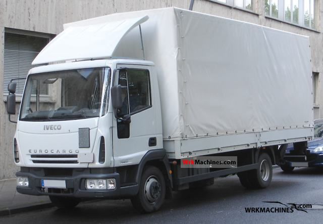 2008 IVECO EuroCargo 80 E 18 Van or truck up to 7.5t Stake body and tarpaulin photo