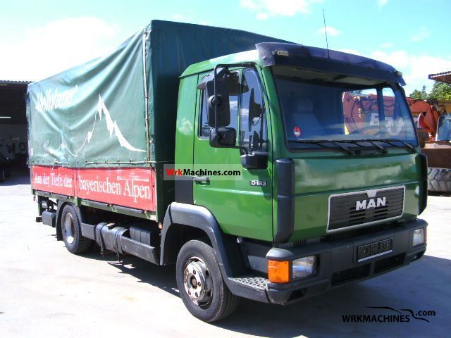 1996 MAN L 2000 10.163 Truck over 7.5t Stake body and tarpaulin photo