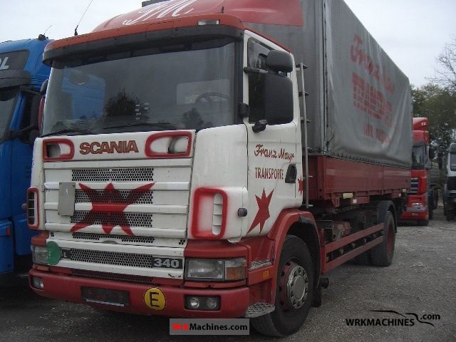 1999 SCANIA P,G,R,T - series 340 Truck over 7.5t Stake body and tarpaulin photo