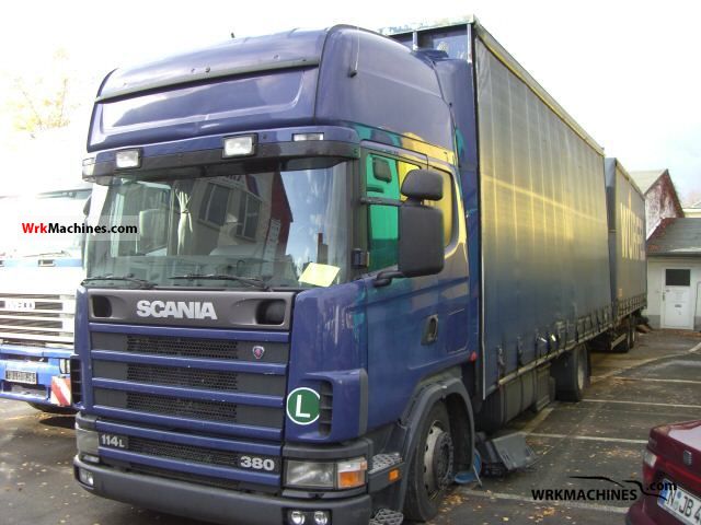 2000 SCANIA P,G,R,T - series 380 Truck over 7.5t Stake body and tarpaulin photo